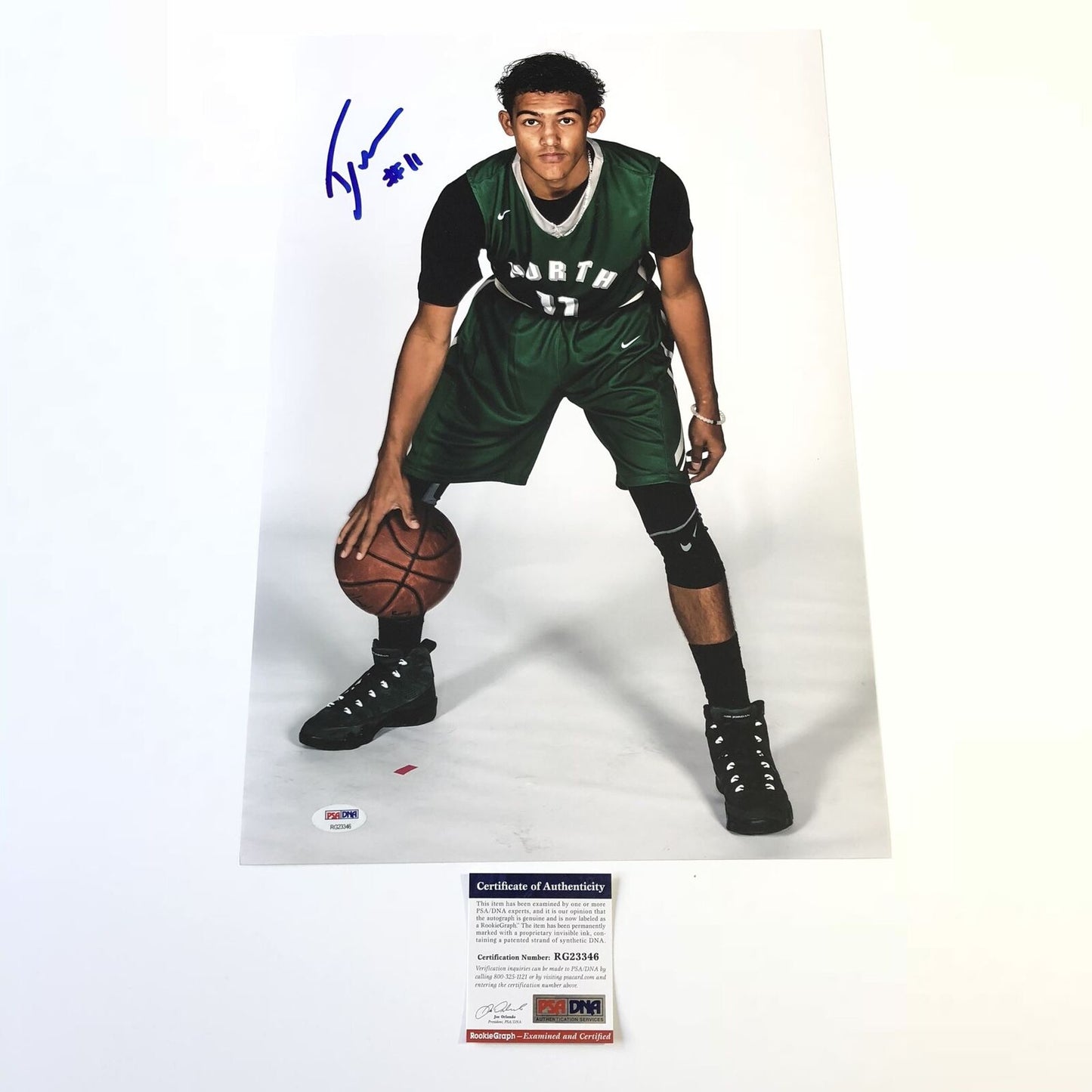 Trae Young signed 12x18 photo PSA/DNA Atlanta Hawks Autographed Oklahoma