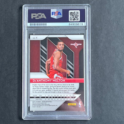 2018-19 Panini Prizm #4 De'Anthony Melton Signed Card AUTO PSA Slabbed RC Rocket