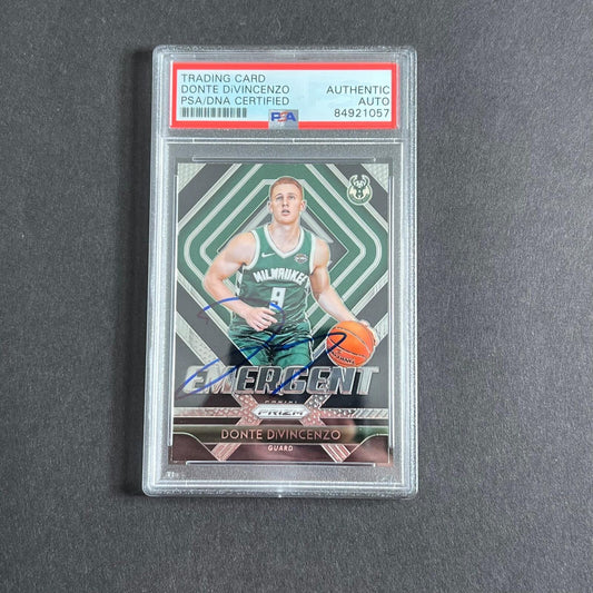 2018 Panini Prizm #17 DONTE DIVINCENZO Signed Card AUTO PSA/DNA Slabbed Bucks