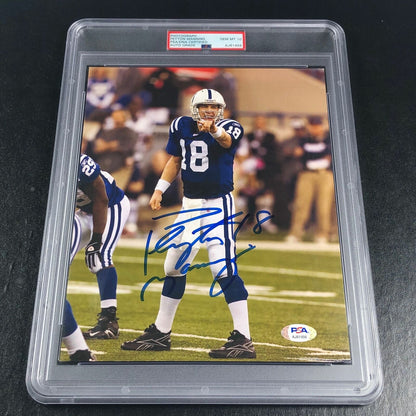 Peyton Manning Signed 8x10 Photo PSA/DNA Encapsulated Auto Grade 10 Gem Mint