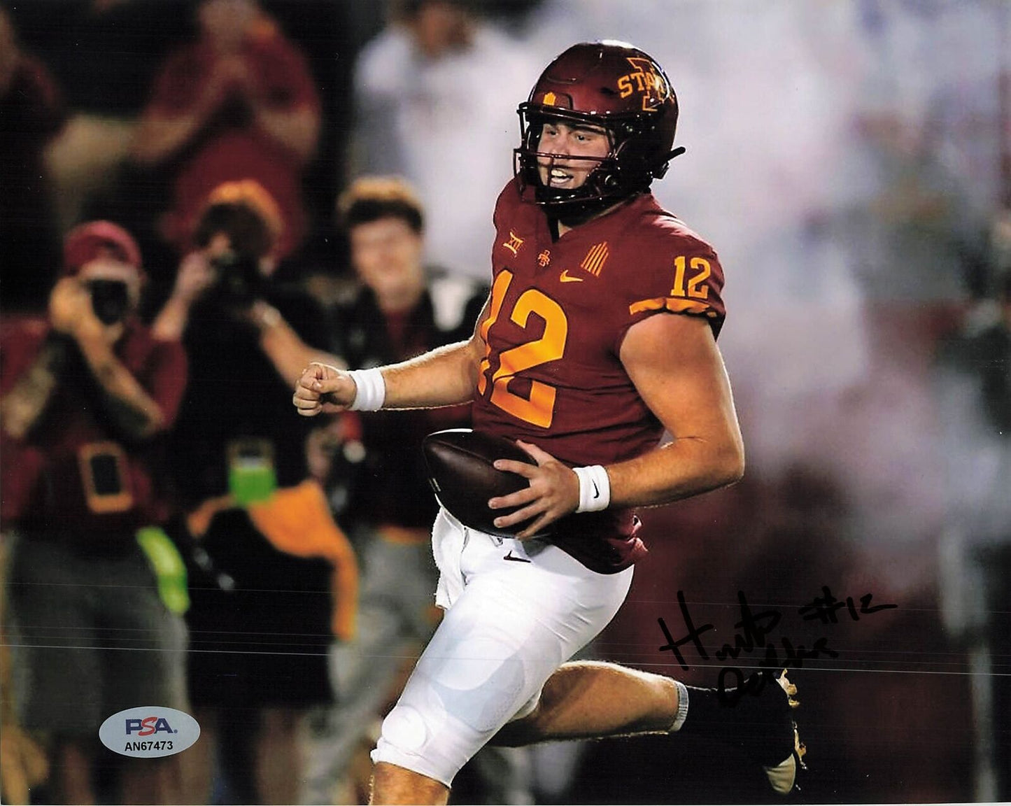 Hunter Dekkers signed 8x10 photo PSA/DNA Autographed Iowa State Football