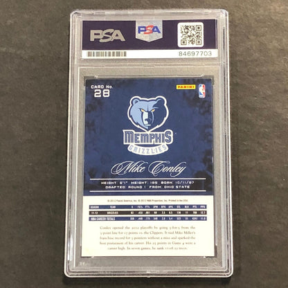 2012-13 Panini Prestige #28 Mike Conley signed Auto Card PSA/DNA Slabbed Grizzli