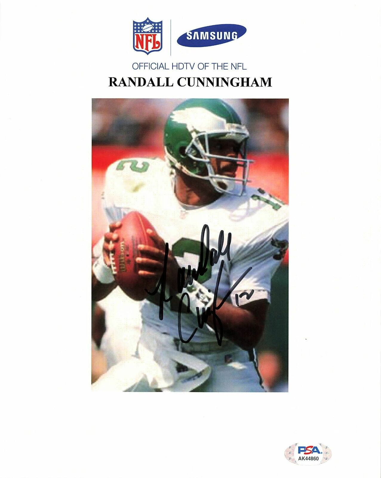 RANDALL CUNNINGHAM signed 8x10 photo PSA/DNA Philadelphia Eagles Autographed