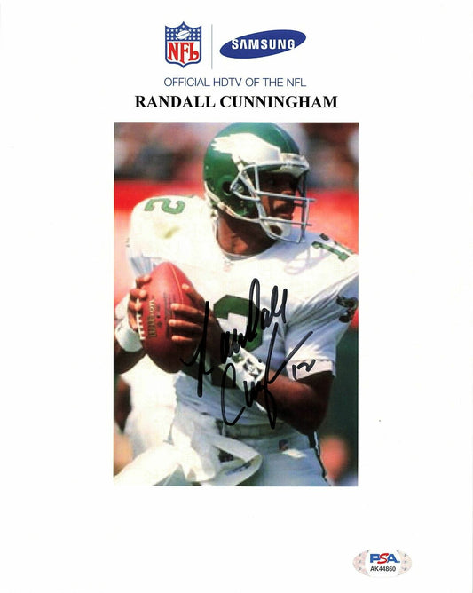 RANDALL CUNNINGHAM signed 8x10 photo PSA/DNA Philadelphia Eagles Autographed