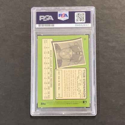 2020 Topps Heritage Lookouts #30 Tyler Stephenson Signed Card AUTO PSA Slabbed B