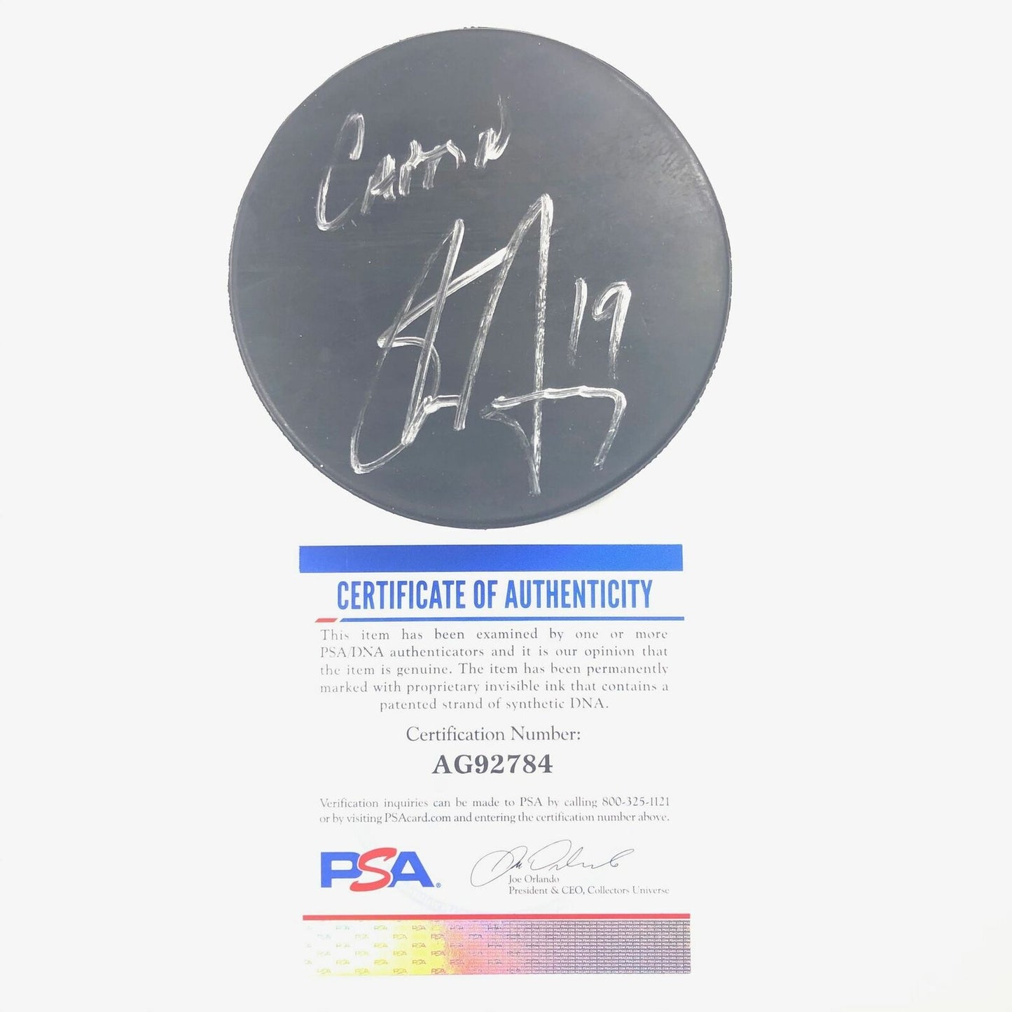 Shane Doan signed Hockey Puck PSA/DNA Winnipeg Jets Autographed