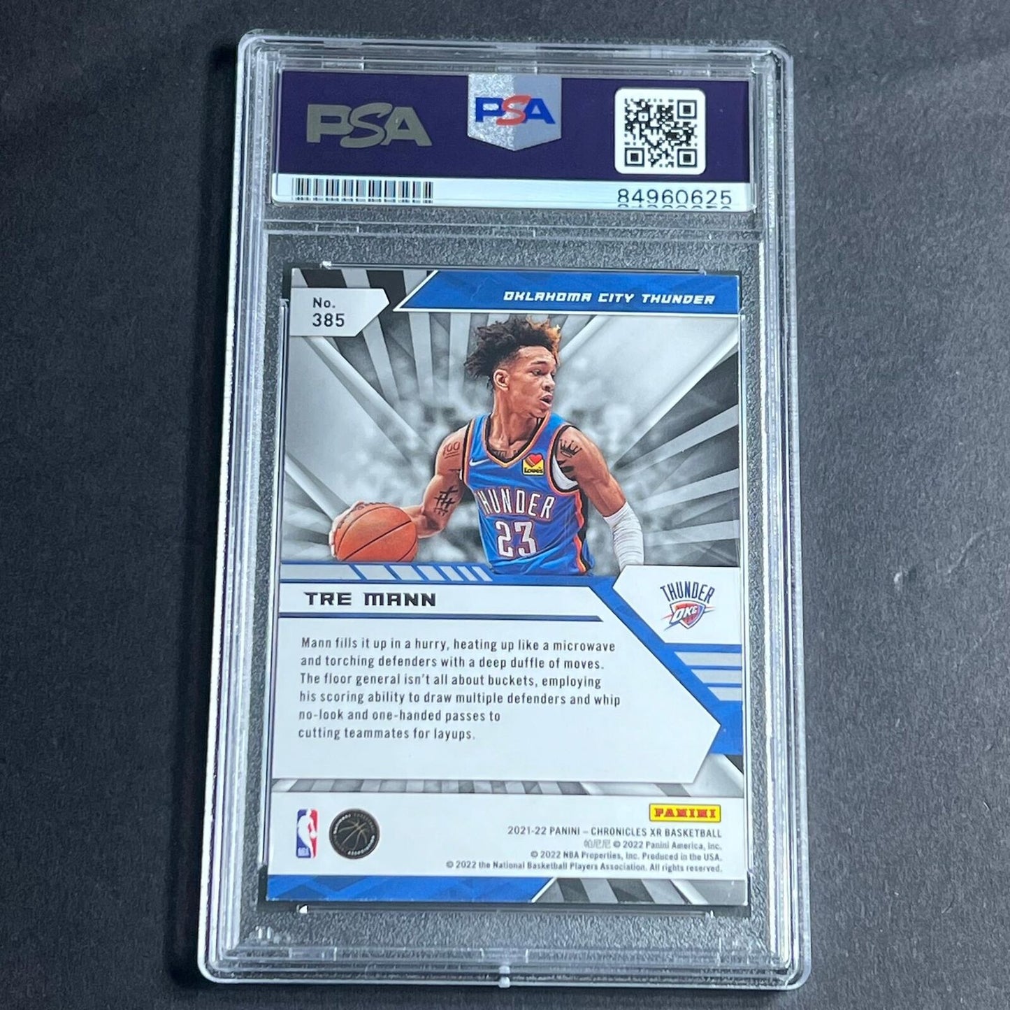 2021-22 Panini Chronicles XR #385 Tre Mann Signed AUTO PSA Slabbed Thunder