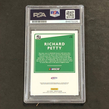 2021 Panini Donruss #118 Richard Petty Signed Card PSA Slabbed Nascar