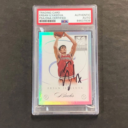 2012-13 Panini Elite #90 Ersan Ilyasova Signed Card AUTO PSA Slabbed Bucks