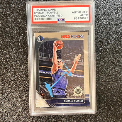 2019-20 Panini Hoops #45 Dwight Powell Card AUTO PSA Slabbed Mavericks