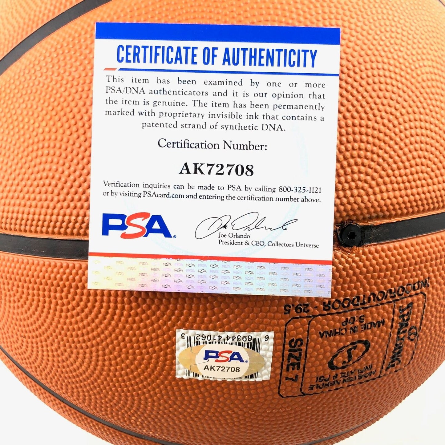 J.D. NOTAE signed Basketball PSA/DNA Arkansas Razorbacks autographed