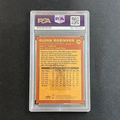 2000-01 Fleer #179 Glenn Robinson Signed Card AUTO PSA/DNA Slabbed Bucks