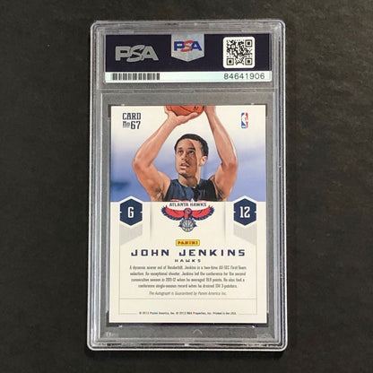 2012-13 PANINI Prestigious Picks #67 John Jenkins Signed Card AUTO PSA Slabbed H