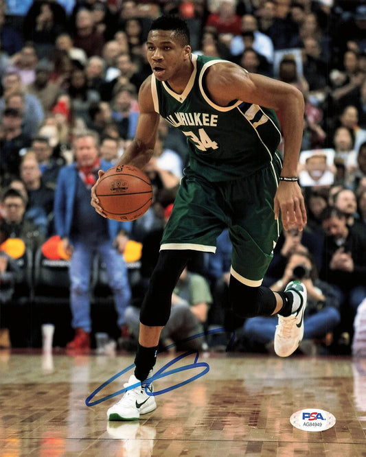 Giannis Antetokounmpo signed 8x10 photo PSA/DNA Milwaukee Bucks Autographed