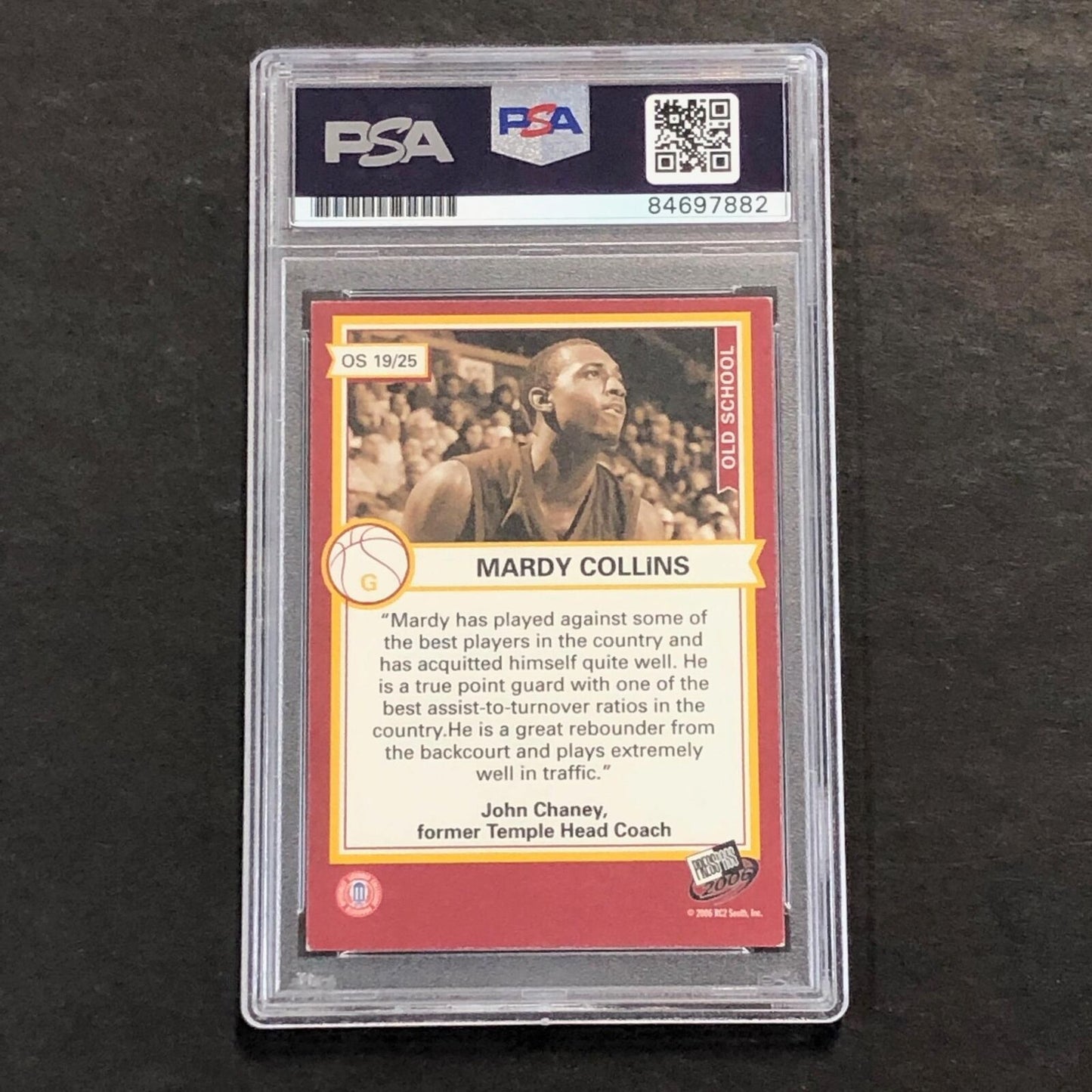 2006 PressPass #19 Mardy Collins Signed Card AUTO PSA Slabbed Temple