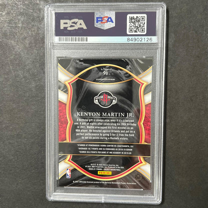 2020-21 Panini Select #98 Kenyon Martin Jr. Signed Card AUTO PSA Slabbed RC Rock