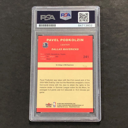 2004-05 Fleer Tradition #241 Pavel Podkolzin Signed Card PSA Slabbed Mavericks