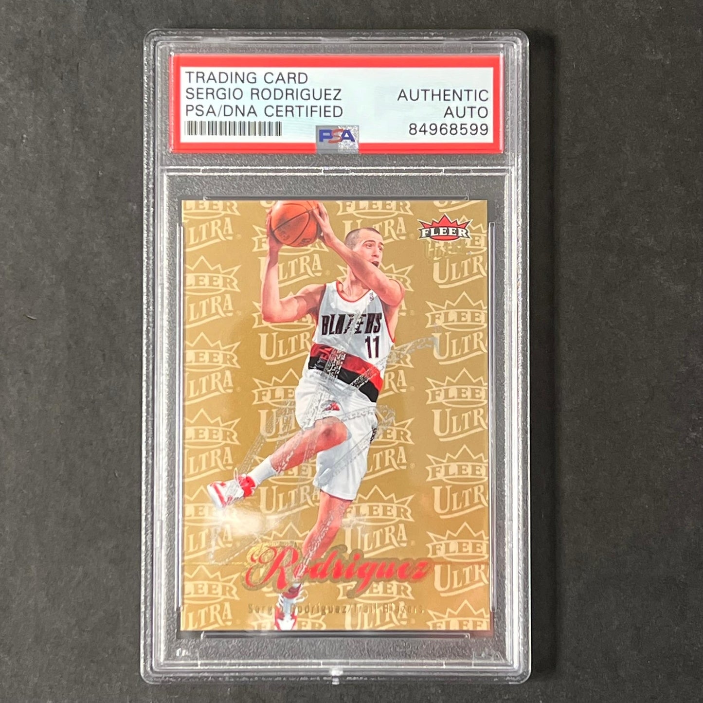 2007-08 Fleer Ultra #160 Sergio Rodriguez Signed Card AUTO PSA Slabbed Trail Bla
