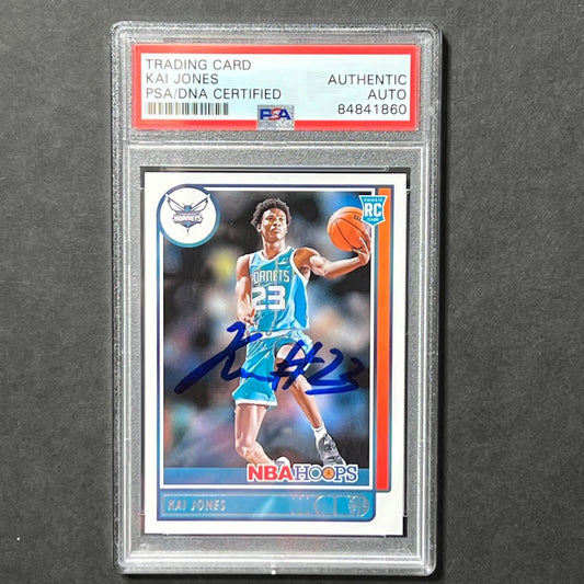 2021-22 Panini NBA Hoops #230 Kai Jones Signed AUTO PSA Slabbed Hornets