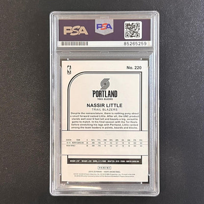 2019-20 NBA Hoops #220 Nassir Little Signed Rookie Card AUTO PSA Slabbed RC Blaz