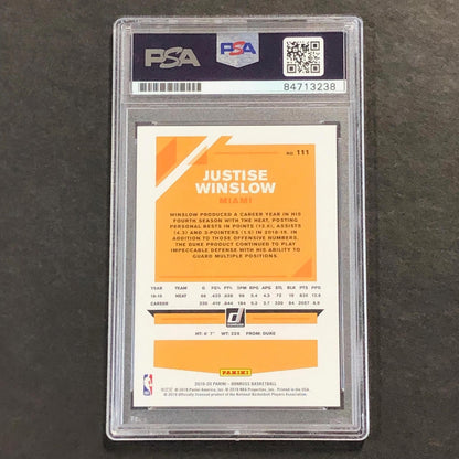 2019-20 Panini Donruss #111 Justise Winslow Signed Card AUTO PSA/DNA Slabbed Hea