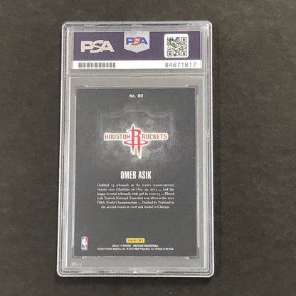 2013-14 Panini Crusade #80 Omer Asik Signed Card AUTO 10 PSA/DNA Slabbed Rockets