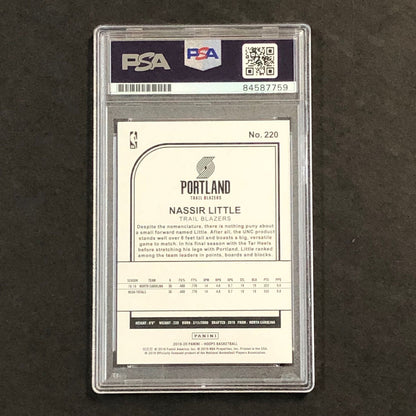 2019-20 NBA Hoops #220 Nassir Little Signed Rookie Card AUTO PSA Slabbed RC Blaz