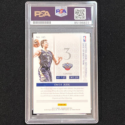 2014-15 Panini Excalibur #145 Omer Asik Signed Card AUTO PSA/DNA Slabbed Pelican