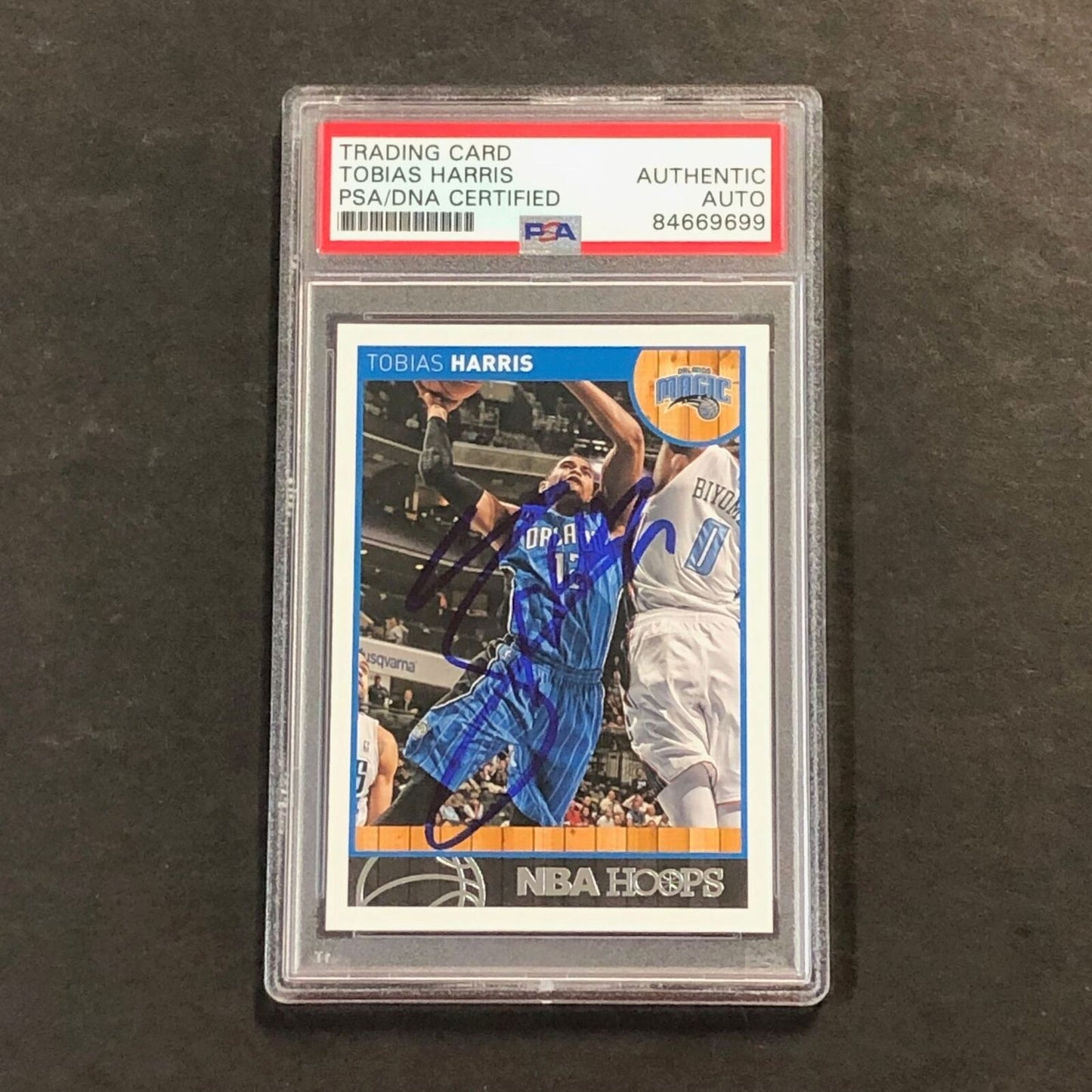 2013-14 NBA Hoops #28 Tobias Harris Signed Card PSA Slabbed Magic