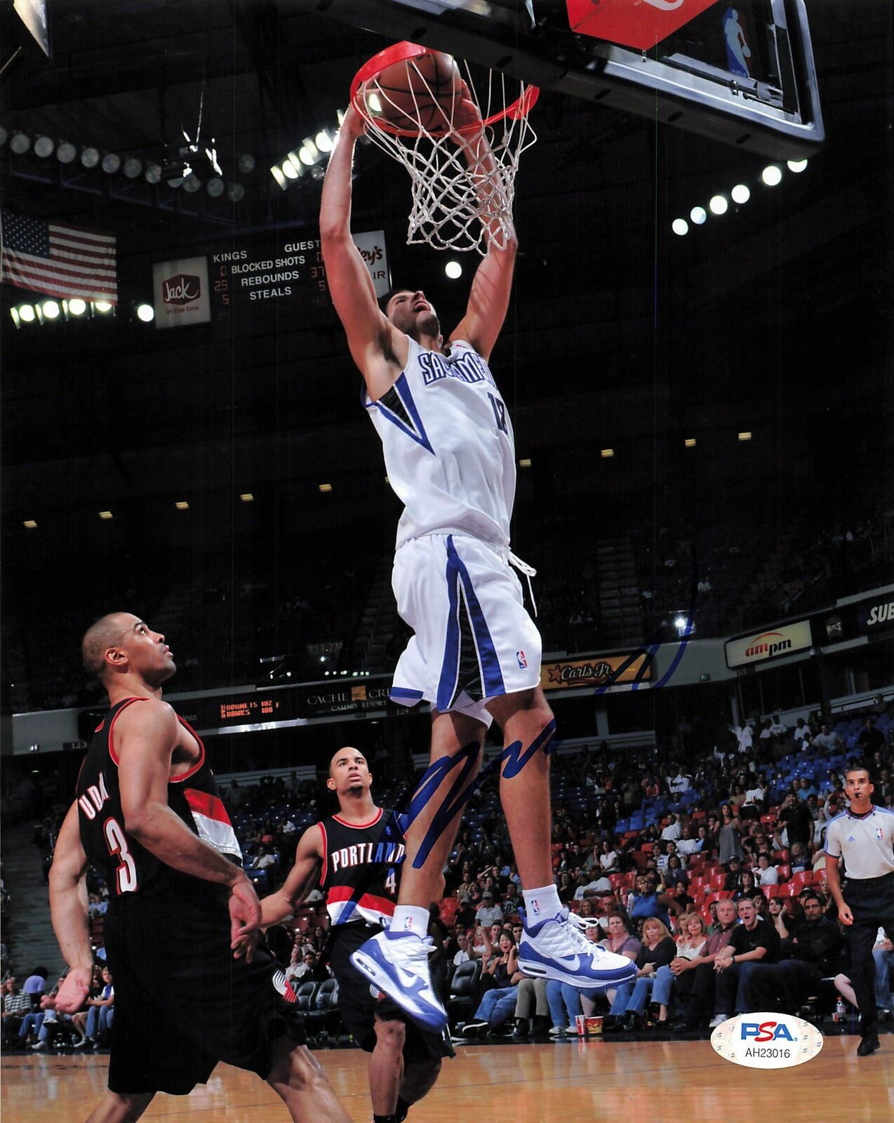 Omri Casspi signed 8x10 photo PSA/DNA Sacramento Kings Autographed