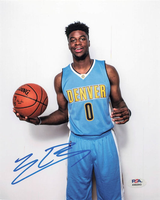 Emmanuel Mudiay signed 8x10 photo PSA/DNA Denver Nuggets Autographed Jazz