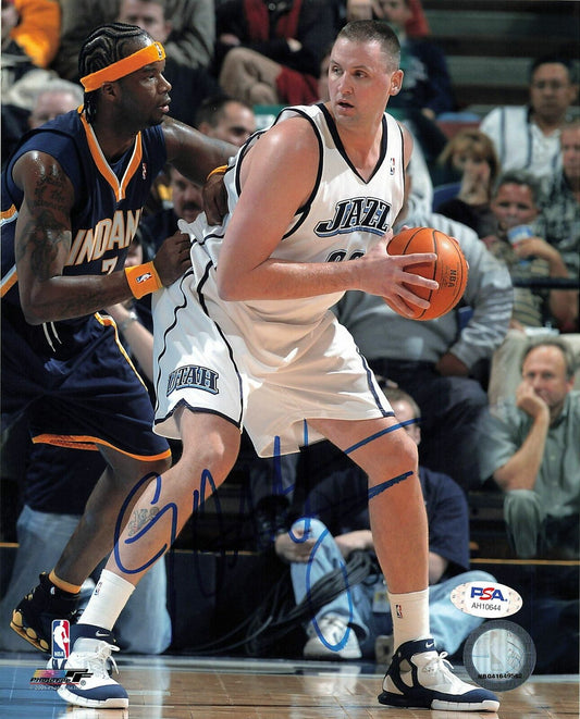 Greg Ostertag signed 8x10 photo PSA/DNA Utah Jazz Autographed