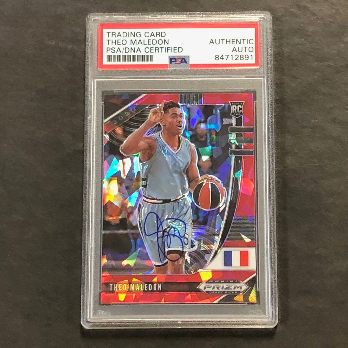 2020-21 Panini Prizm Draft Picks #57 Theo Maledon Signed Card AUTO PSA Slabbed R
