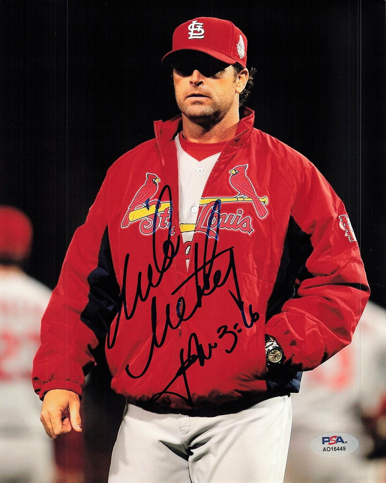 Mike Matheny signed 8x10 photo PSA/DNA Autographed St. Louis Cardinals