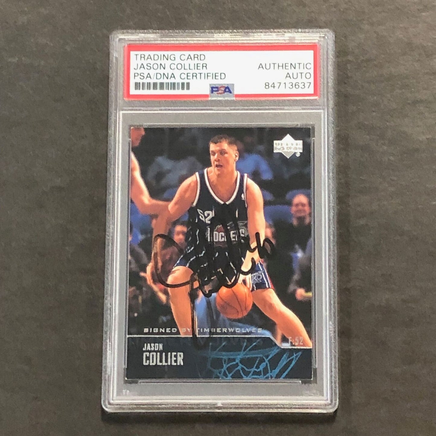 2003-04 Upper Deck #89 Jason Collier Signed Card AUTO PSA Slabbed Minnesota Timb