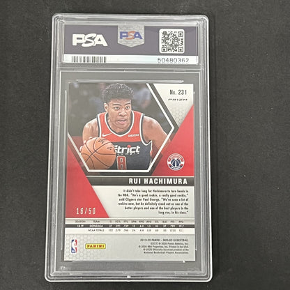 2019 Panini Mosaic #231 Rui Hachimura PSA 9