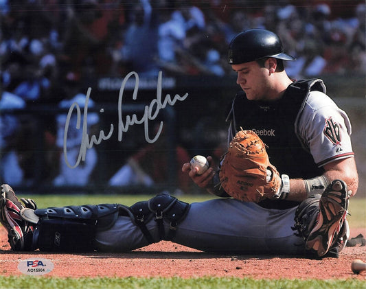 CHRIS SNYDER Signed 8x10 photo PSA/DNA Arizona Diamondbacks Autographed