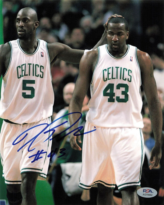 Kendrick Perkins Signed 8x10 photo PSA/DNA Boston Celtics Autographed