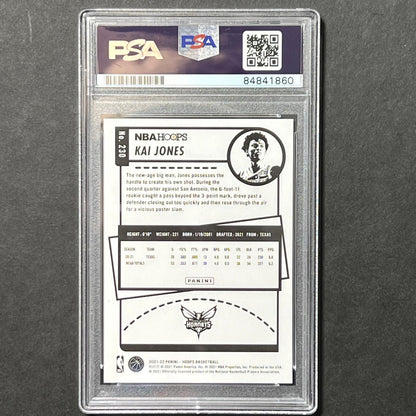 2021-22 Panini NBA Hoops #230 Kai Jones Signed AUTO PSA Slabbed Hornets