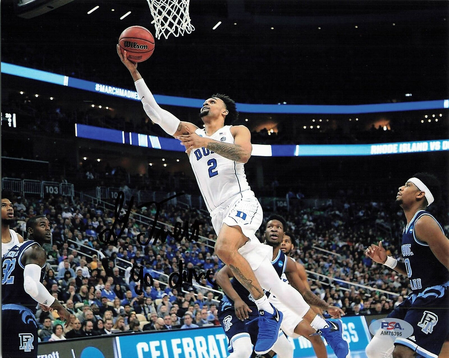 Gary Trent Jr signed 8x10 Photo PSA/DNA Duke Autographed