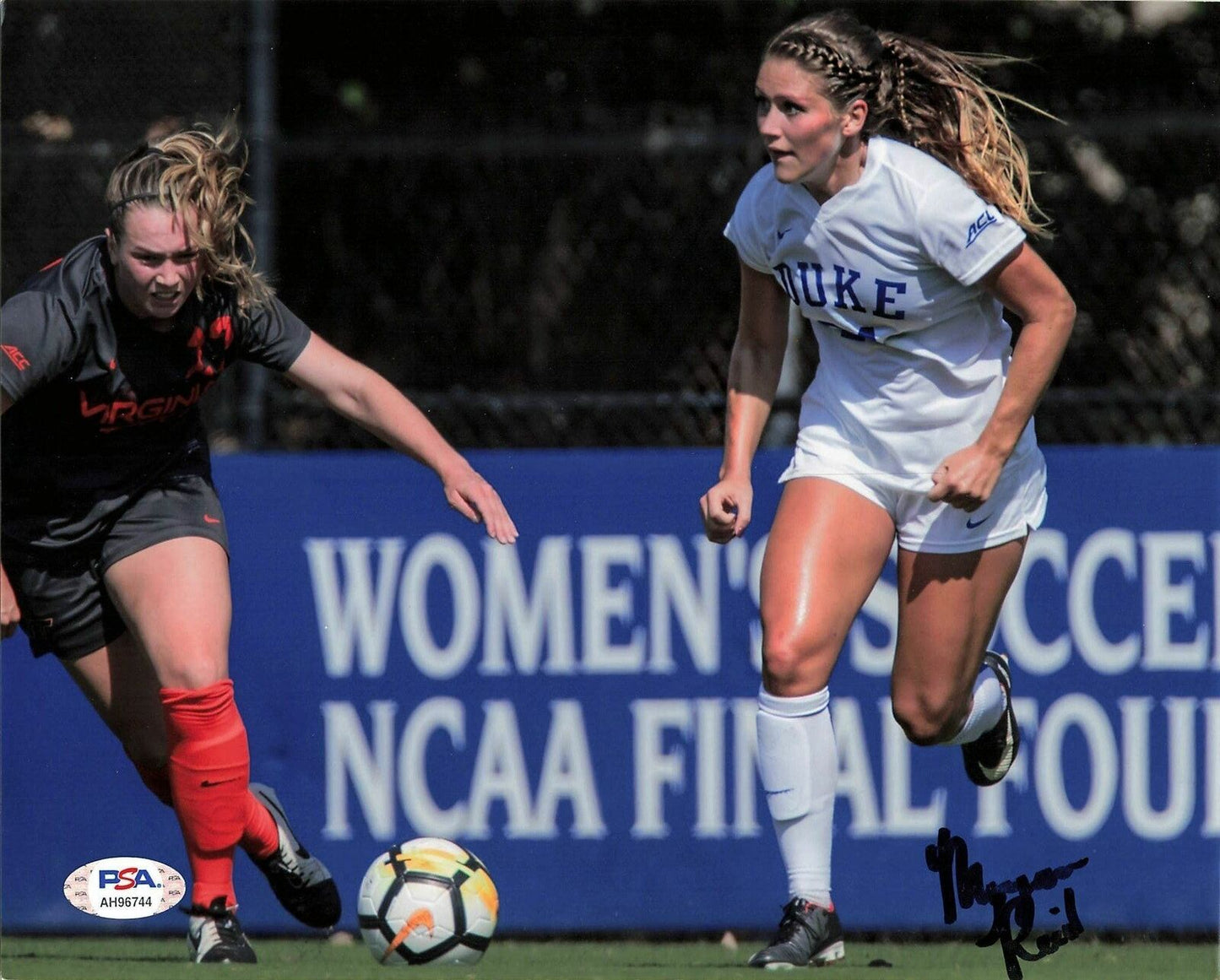 Morgan Reid signed 8x10 photo PSA/DNA Duke Blue Devils Autographed