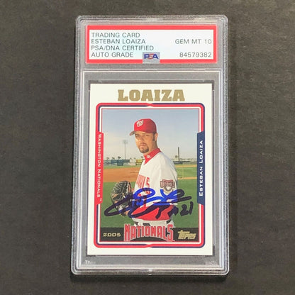 2005 Topps #493 ESTEBAN LOAIZA Signed Card PSA/DNA Slabbed Autographed AUTO 10 C