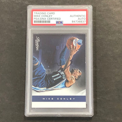 2012-13 Panini Prestige #28 Mike Conley signed Auto Card PSA/DNA Slabbed Grizzli