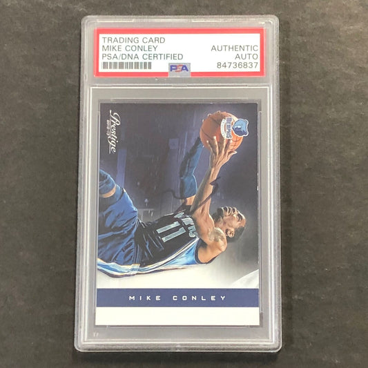 2012-13 Panini Prestige #28 Mike Conley signed Auto Card PSA/DNA Slabbed Grizzli