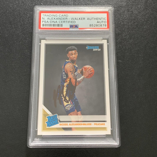 2019-20 Panini Donruss #216 Nickeil Alexander Walker Signed Card AUTO PSA Slabbe