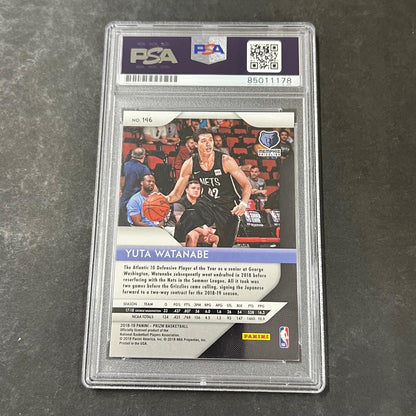2018-19 Panini Prizm  #146 Yuta Watanabe signed Auto Card PSA/DNA Slabbed RC Gri