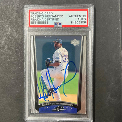 1999 Upper Deck #495 Roberto Hernandez Signed Card AUTO PSA/DNA Slabbed Rays