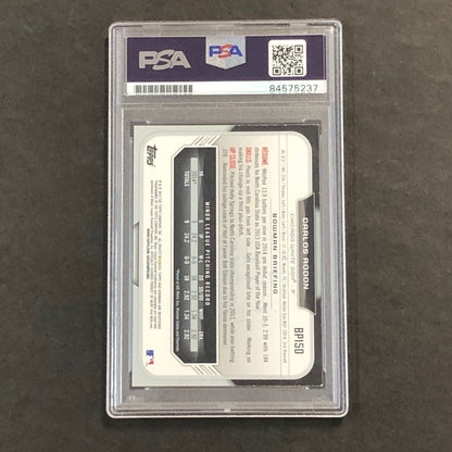 2015 Bowman Silver Ice #BP150 Carlos Rodon Signed Card PSA Slabbed Auto White So