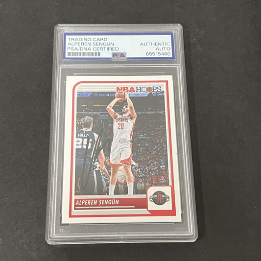 2023-24 Panini NBA Hoops #172 Alperen Sengun signed card PSA