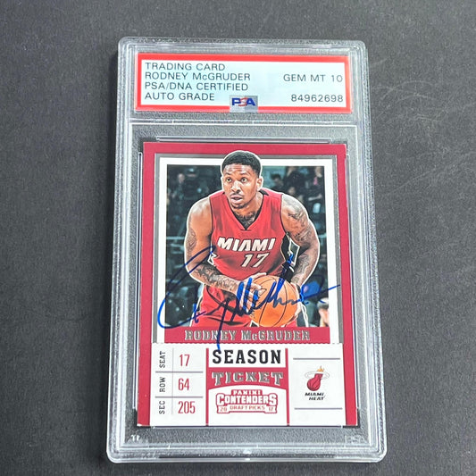 2017 Panini Contenders #42 Rodney McGruder Signed Card AUTO Grade 10 PSA Slabbed